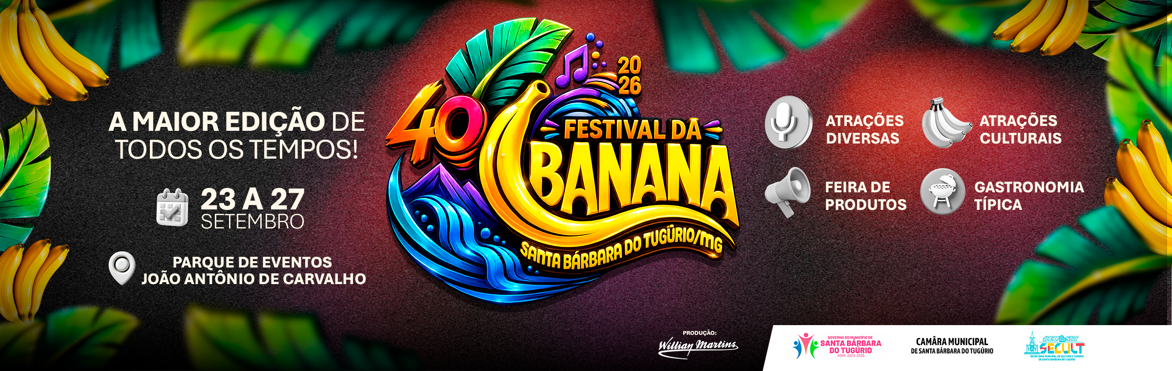 40ª Festa da Banana de Santa Bárbara do Tugúrio | 23 à em Santa Bárbara do Tugúrio