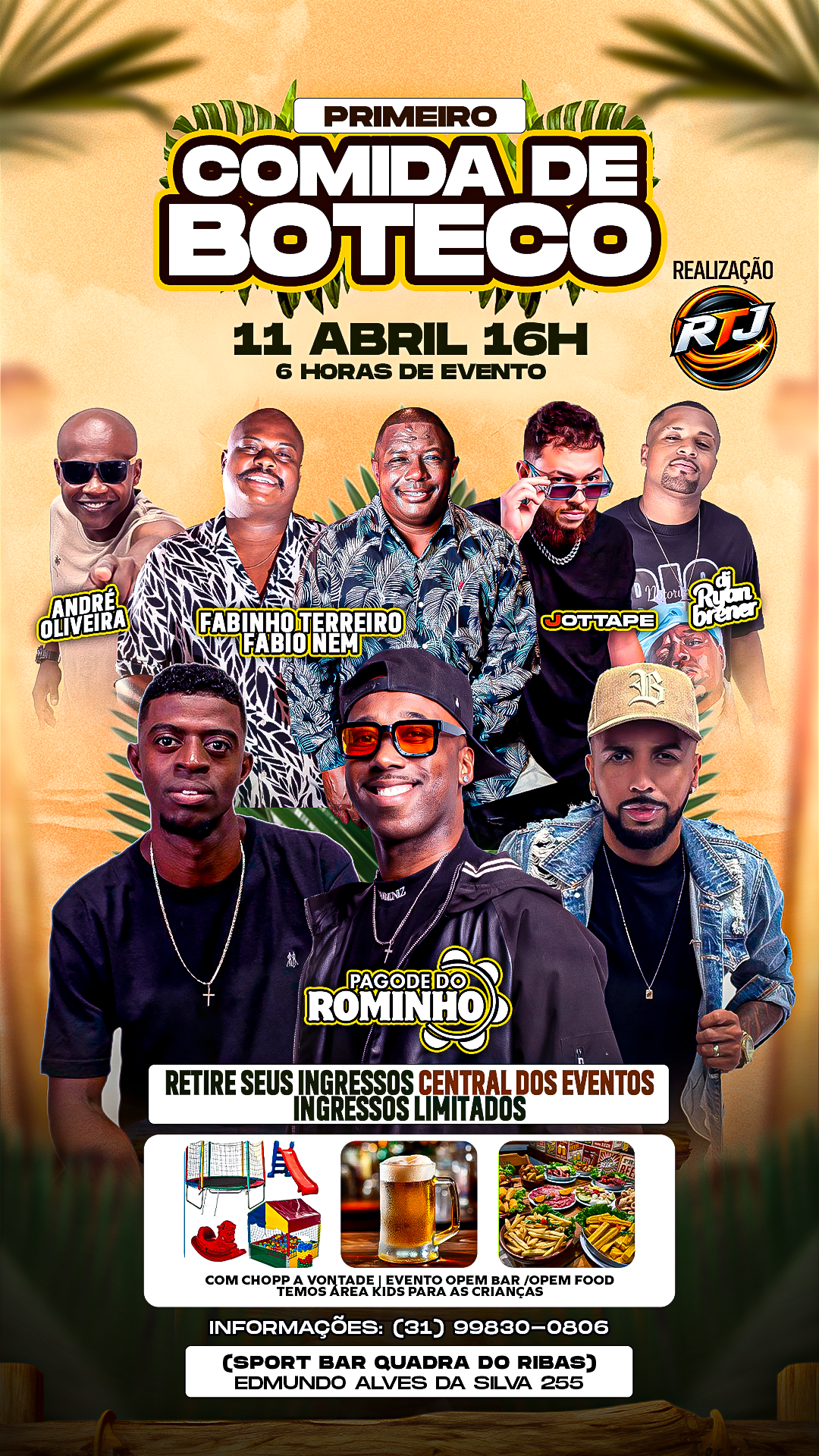 Primeira Comida de Boteco em Quadra