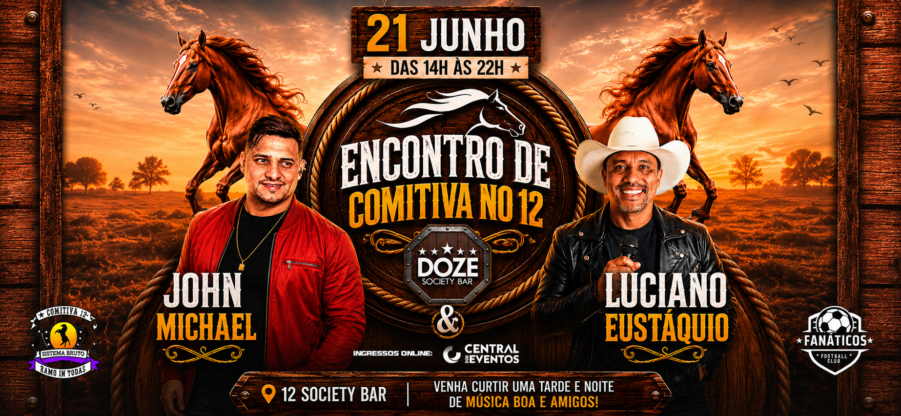 Encontro de Comitivas em Doze Society Bar